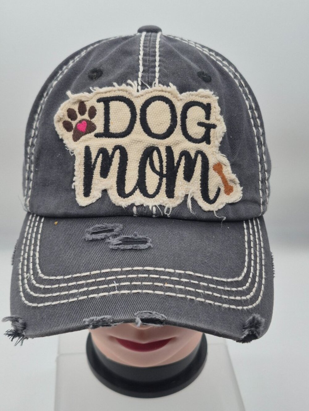 Grunge Outdoor Rugged Western Cap Hat Strap back Blue Embroidered Casual Animal